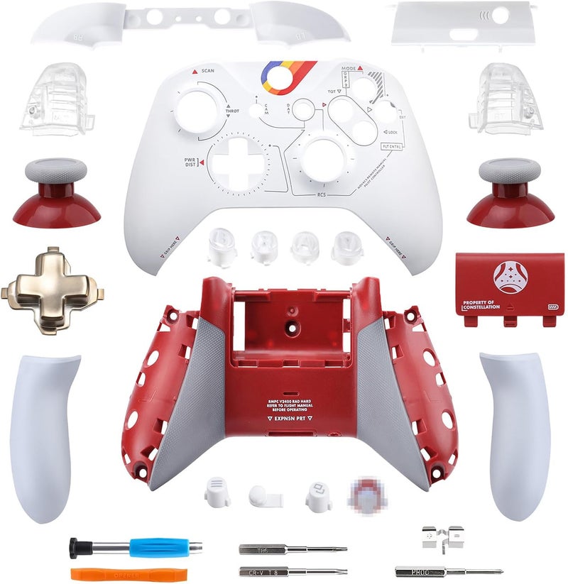 VANPARK Housing Shell Set Replacement, Front Case Cover Backplate Only Compatible with Xbox One S/X Controller(Model 1708)(Controller is NOT Included) - Image 1